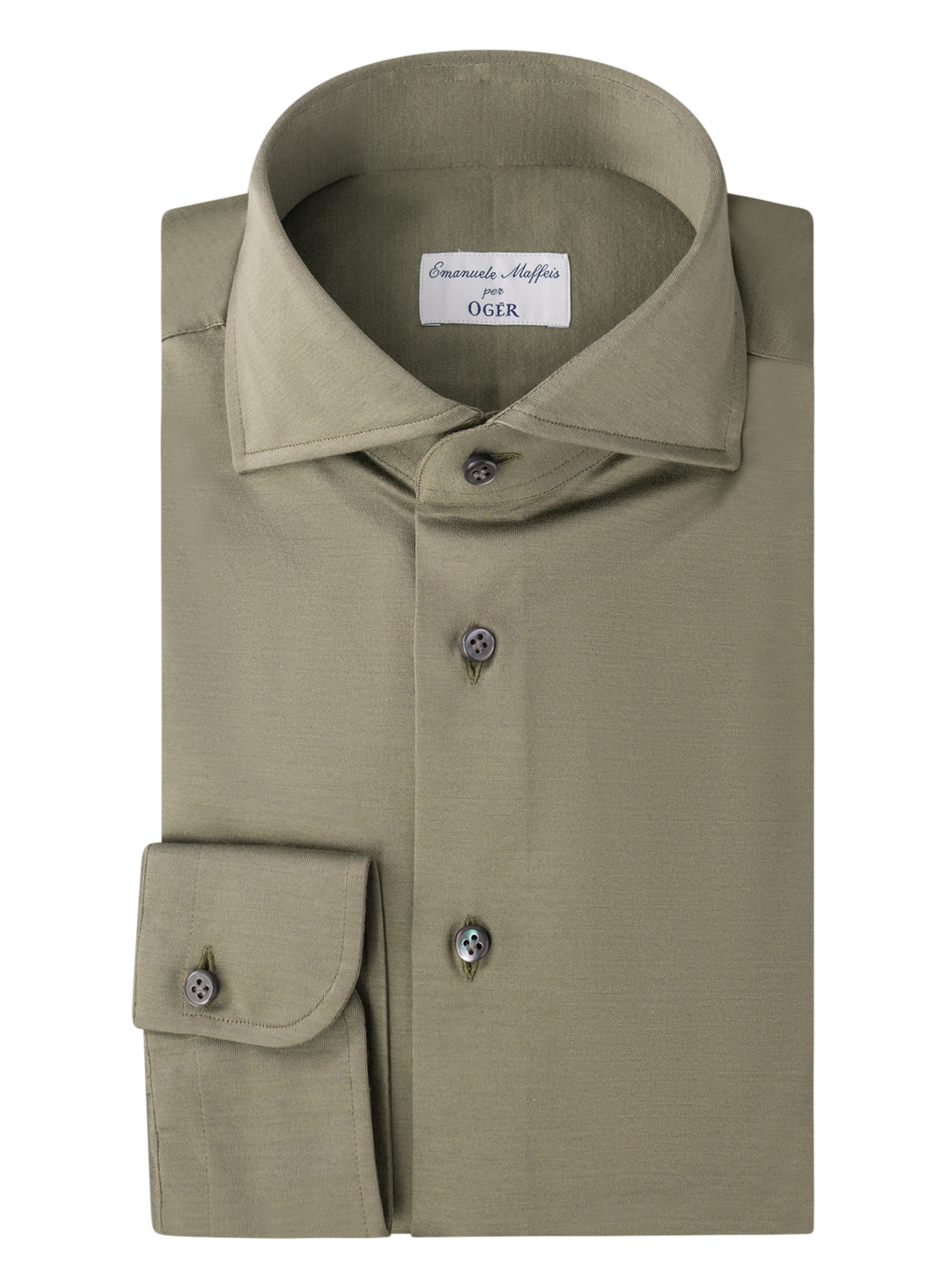 Shirt van jersey katoen | Groen