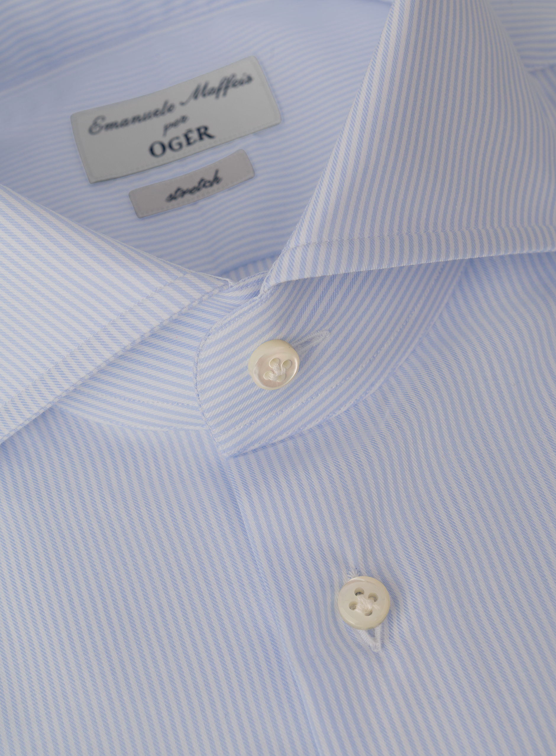 Katoen shirt met stretch | FULL_WIDTH | Blauw