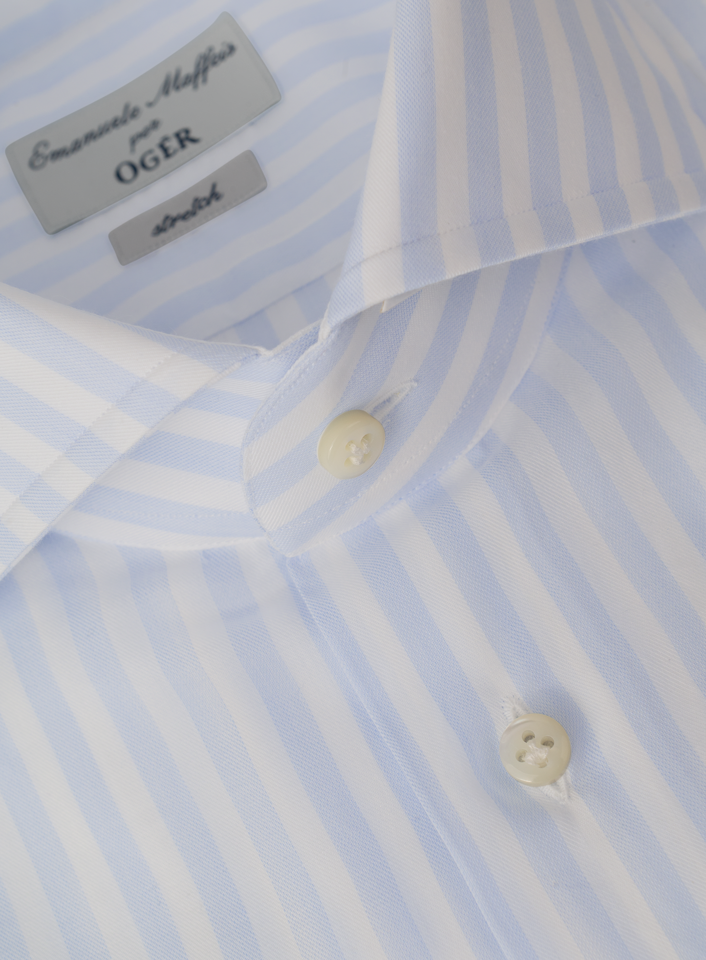 Katoen shirt met stretch | FULL_WIDTH | L.Blauw