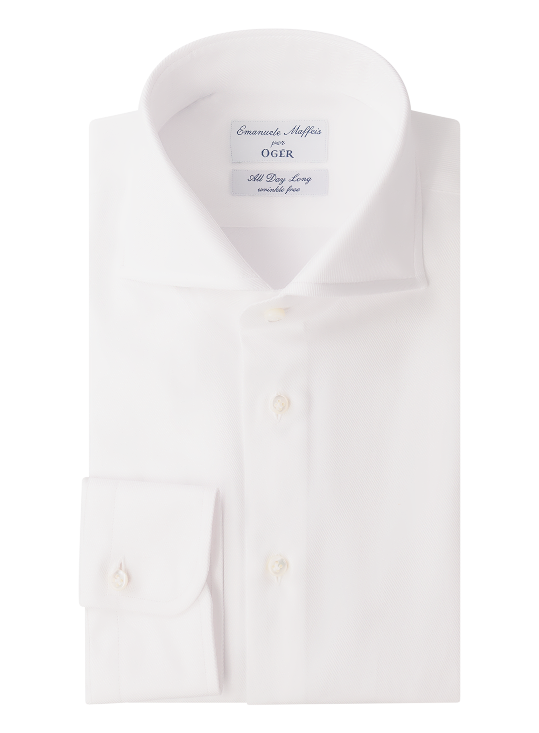 Kreukvrij katoen shirt | FULL_WIDTH | Wit