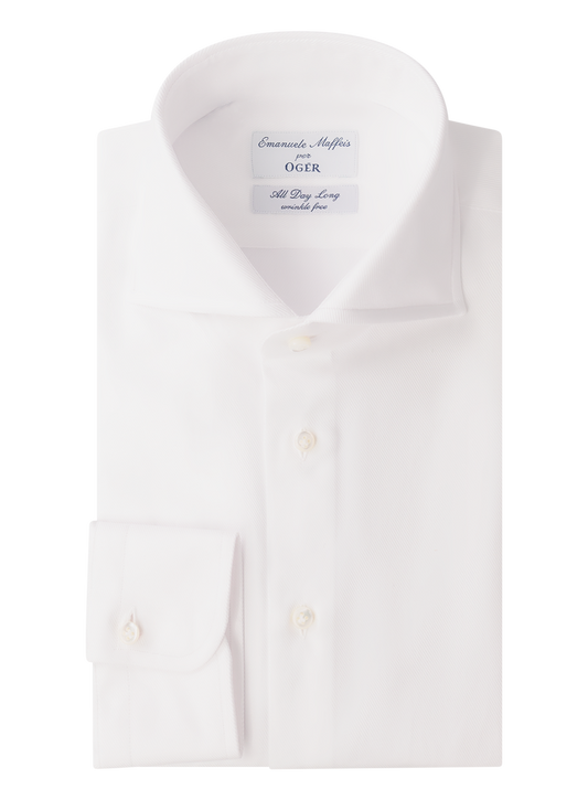 Kreukvrij katoen shirt | FULL_WIDTH | Wit