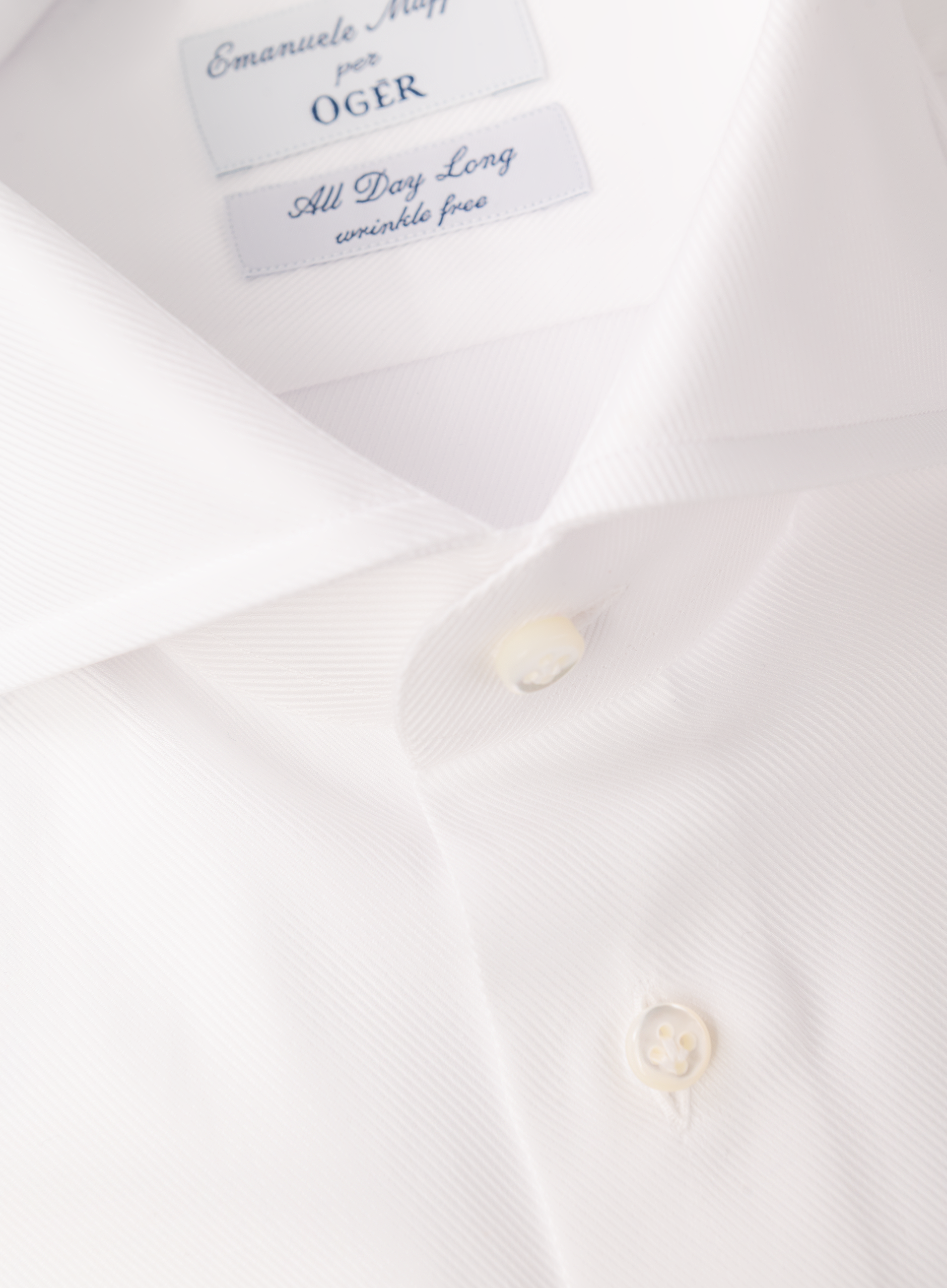 Kreukvrij katoen shirt | FULL_WIDTH | Wit