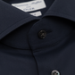 Katoen shirt met stretch | BLUE NAVY