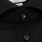 Katoen shirt met stretch | Zwart