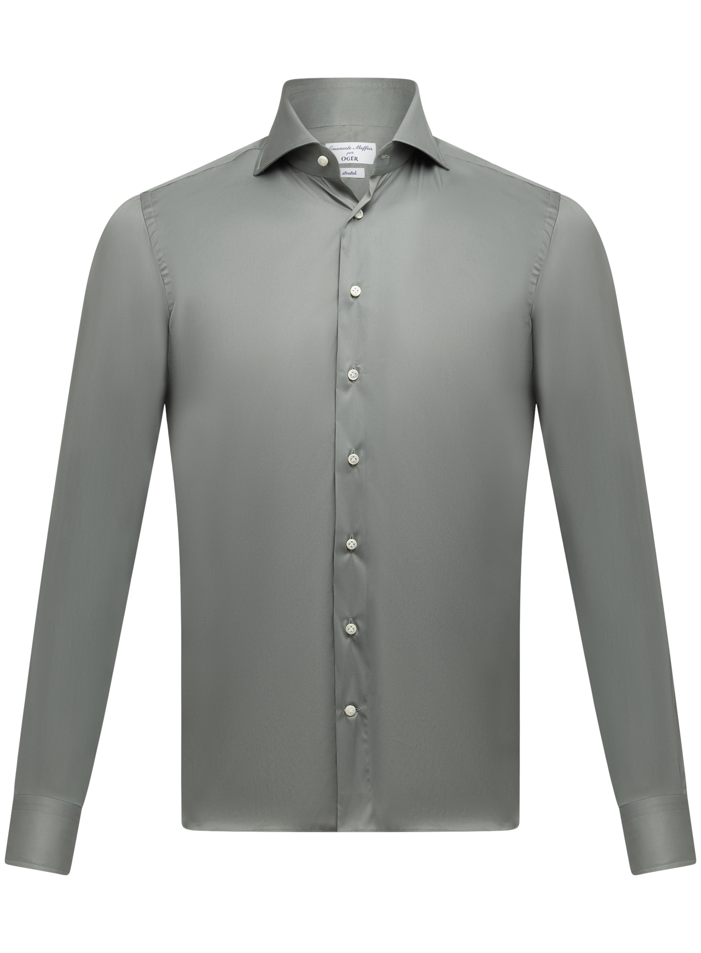 Katoenen shirt met stretch | FULL_WIDTH | Groen