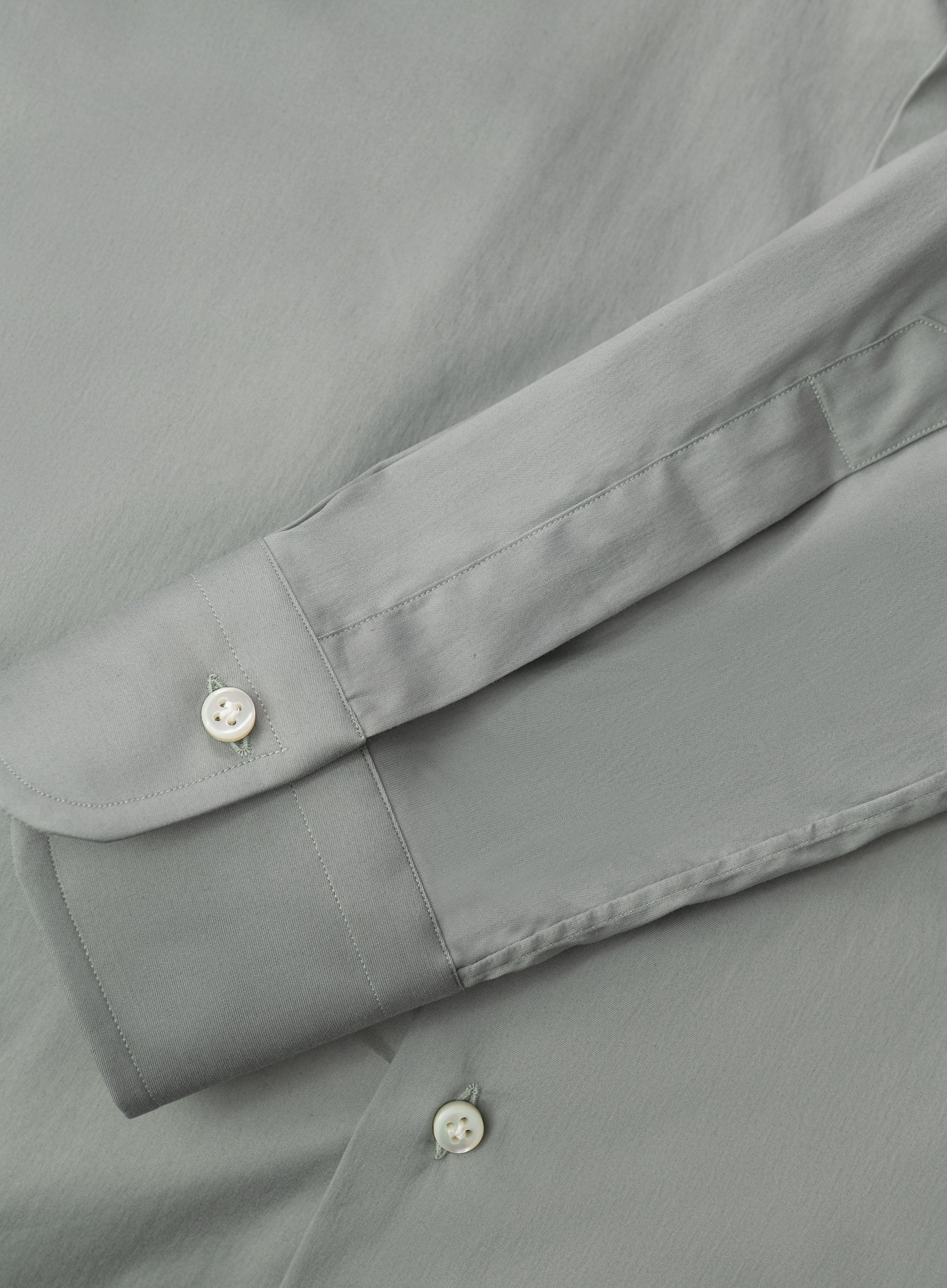 Katoenen shirt met stretch | FULL_WIDTH | Groen