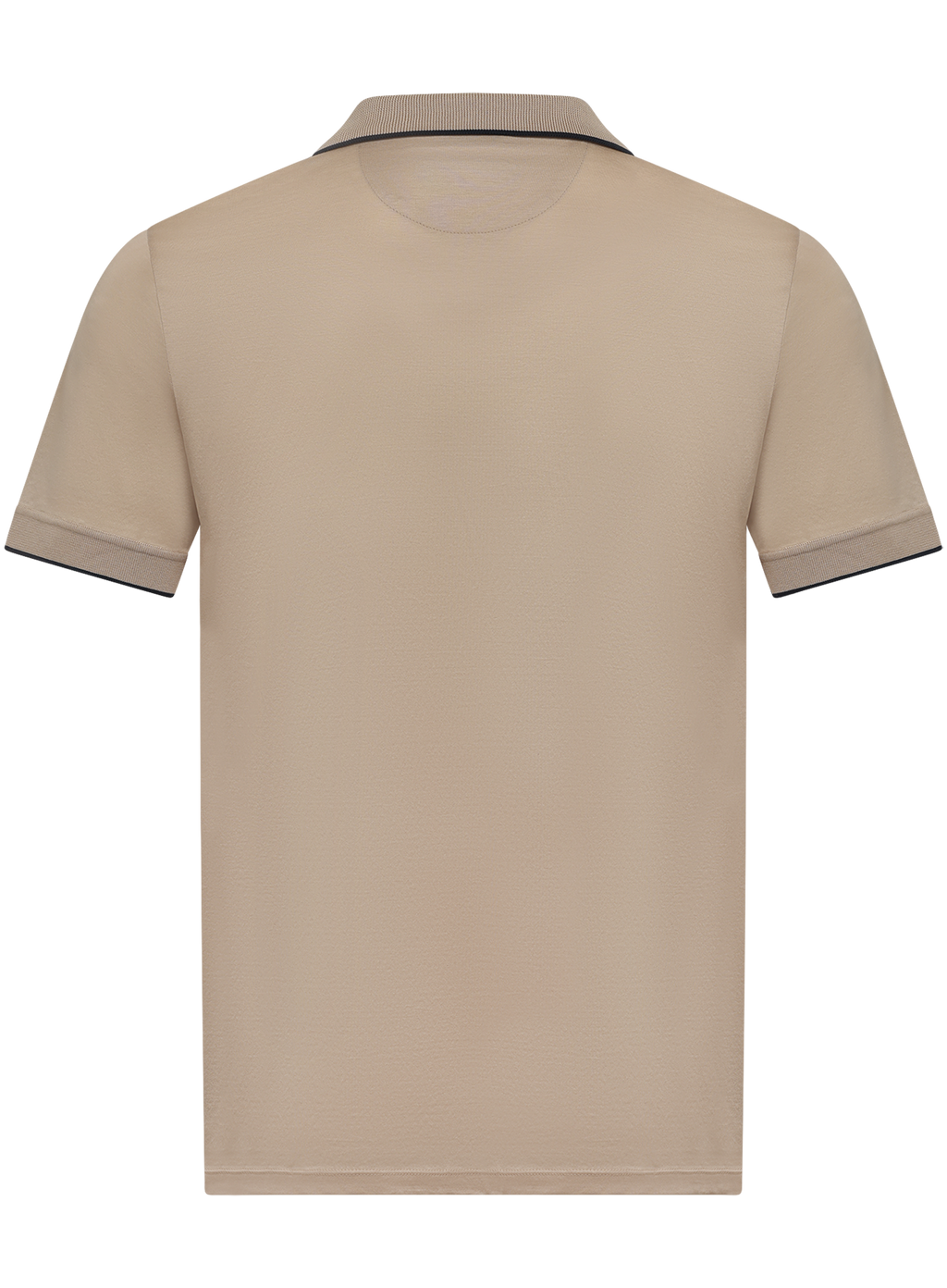 Buttonless polo van katoen | Beige