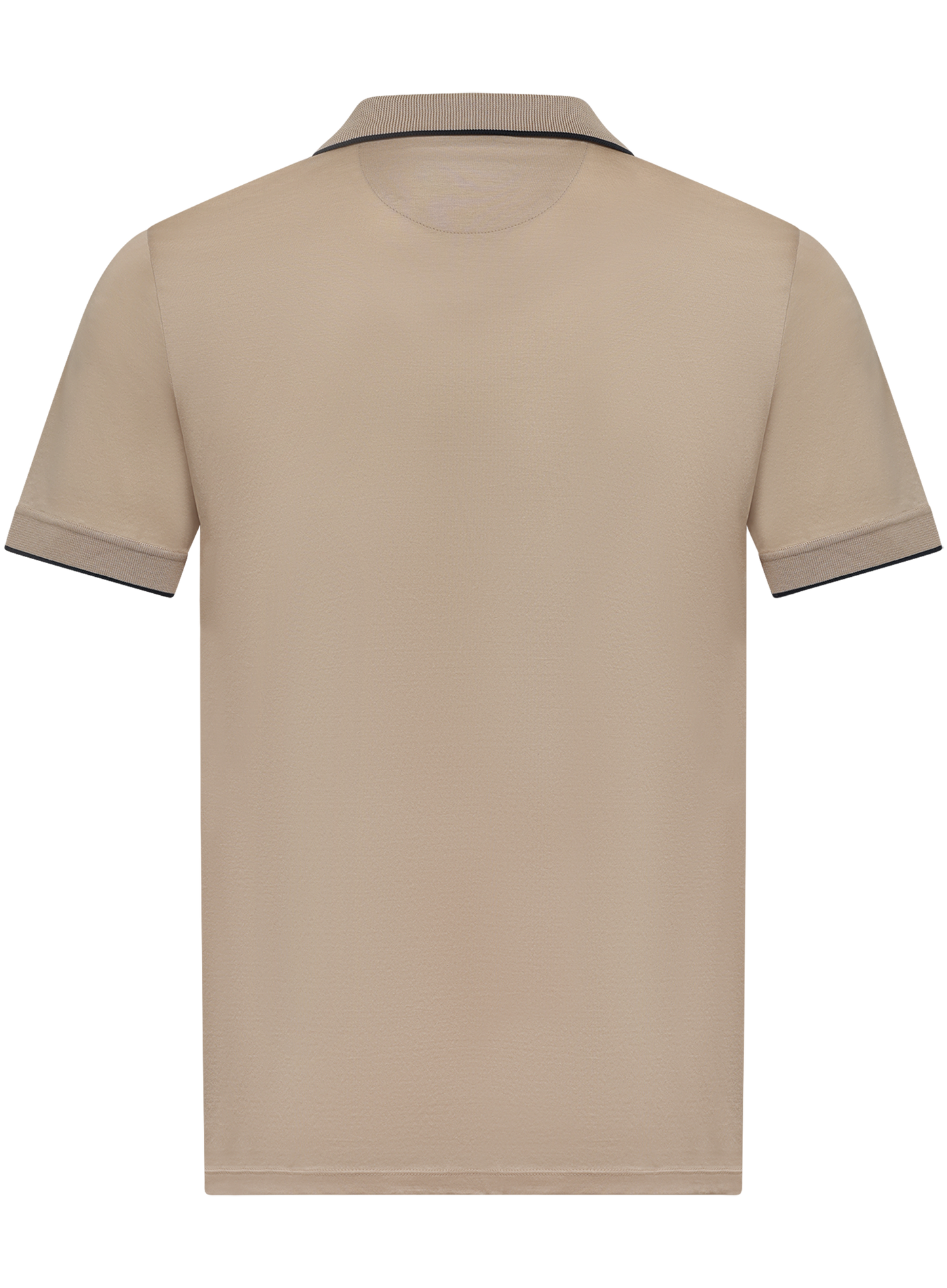Buttonless polo van katoen | Beige
