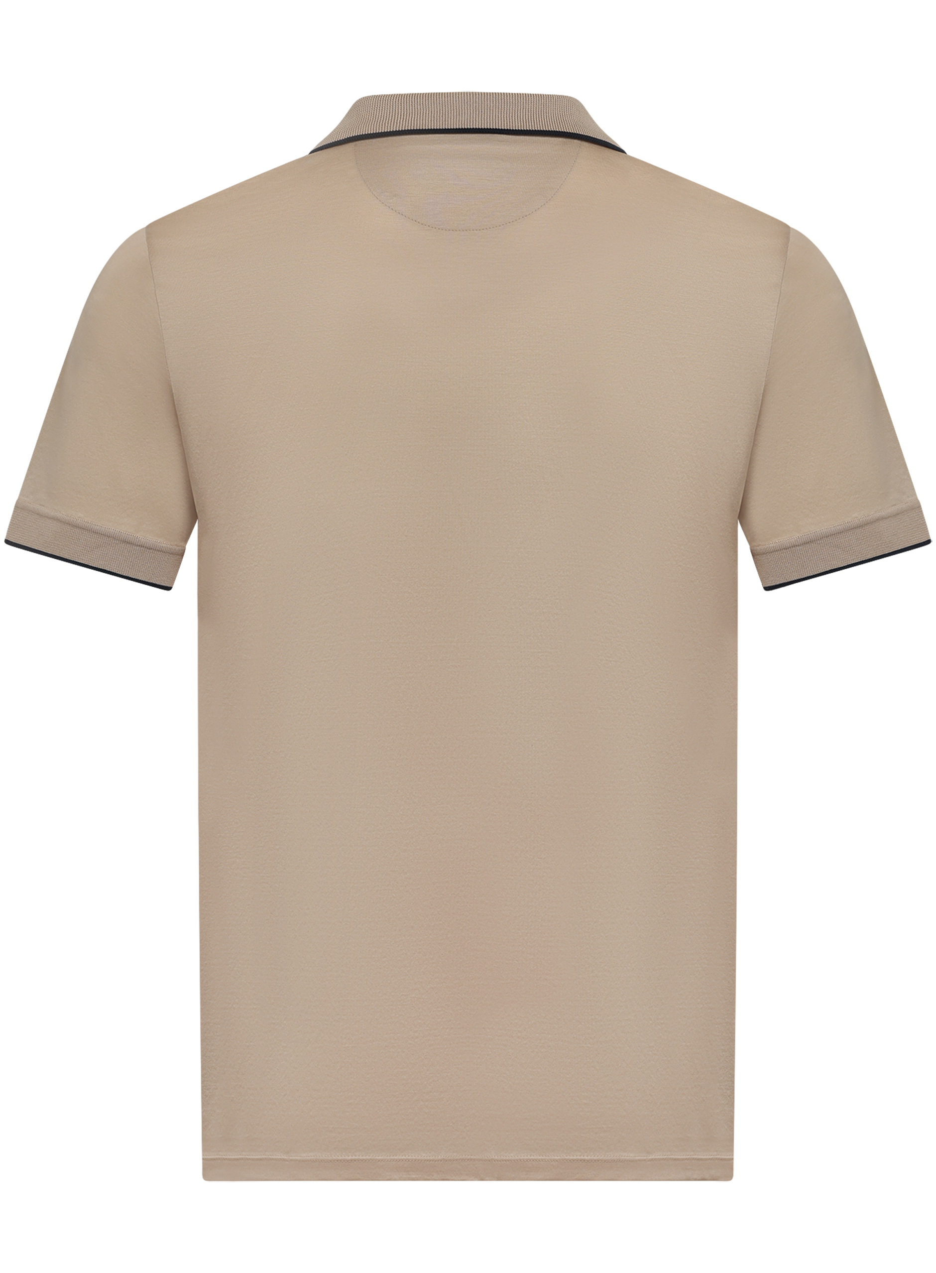 Buttonless polo van katoen | Beige