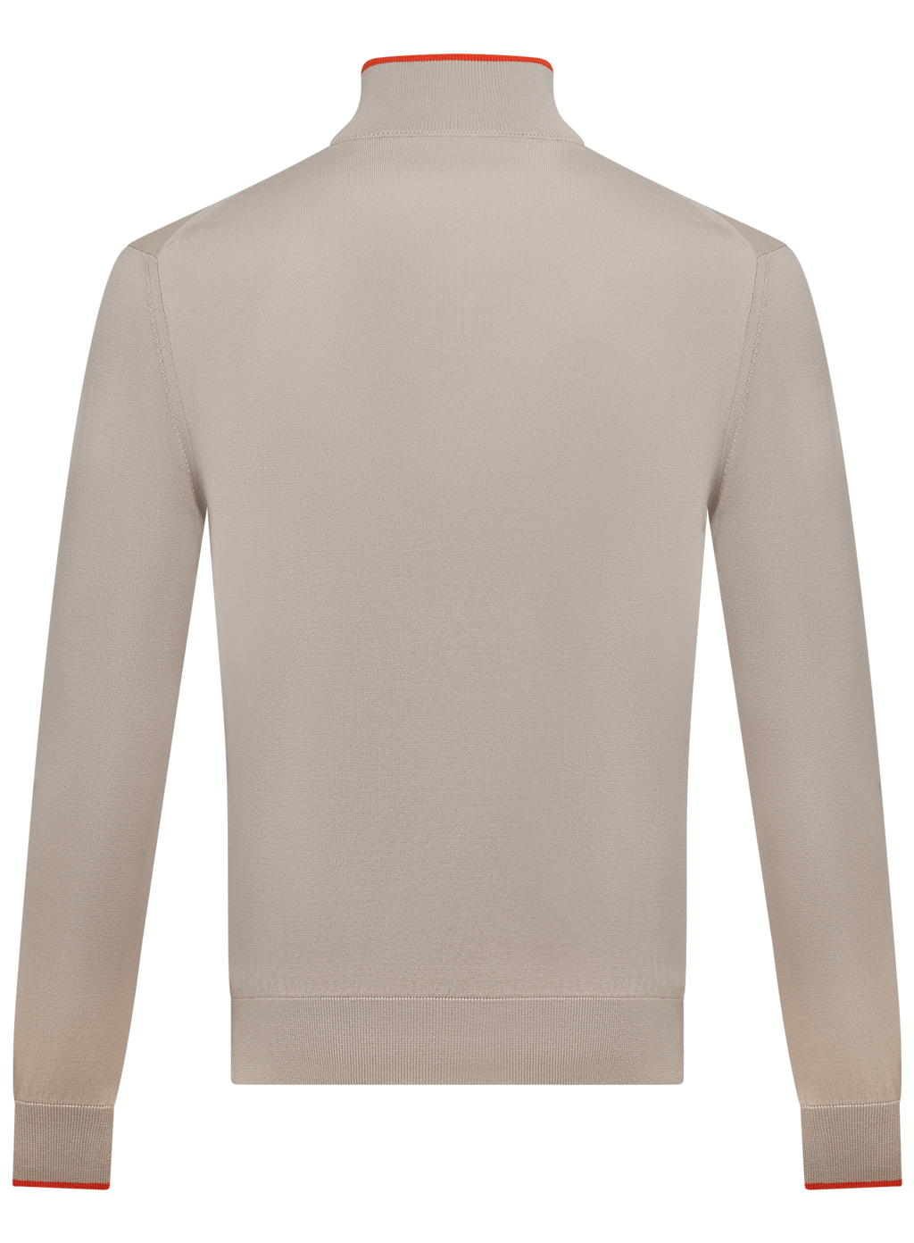 Half-zip trui van zijde en katoen | Beige