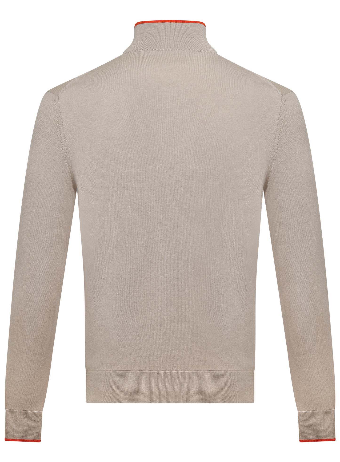 Half-zip trui van zijde en katoen | Beige
