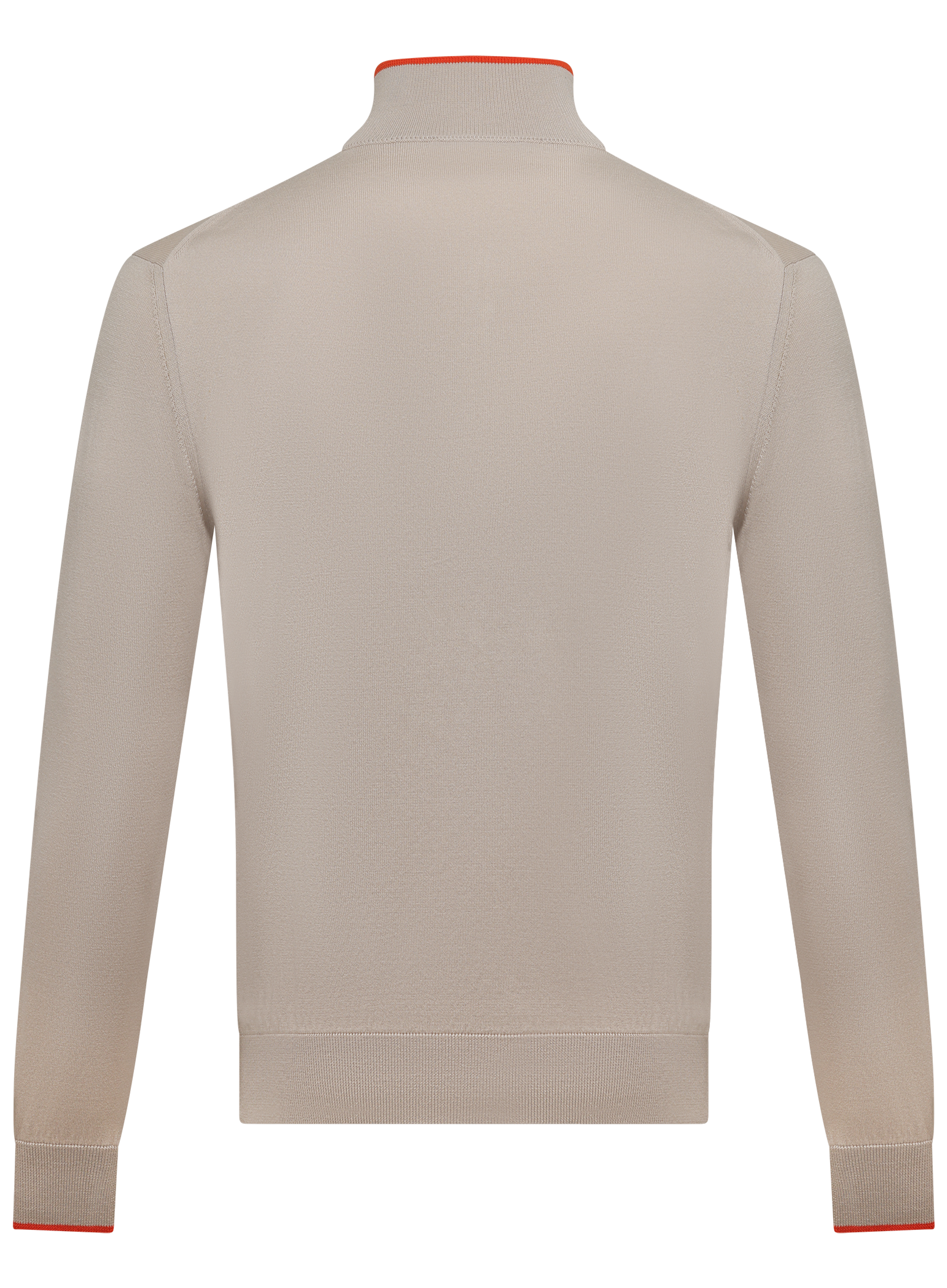 Half-zip trui van zijde en katoen | Beige