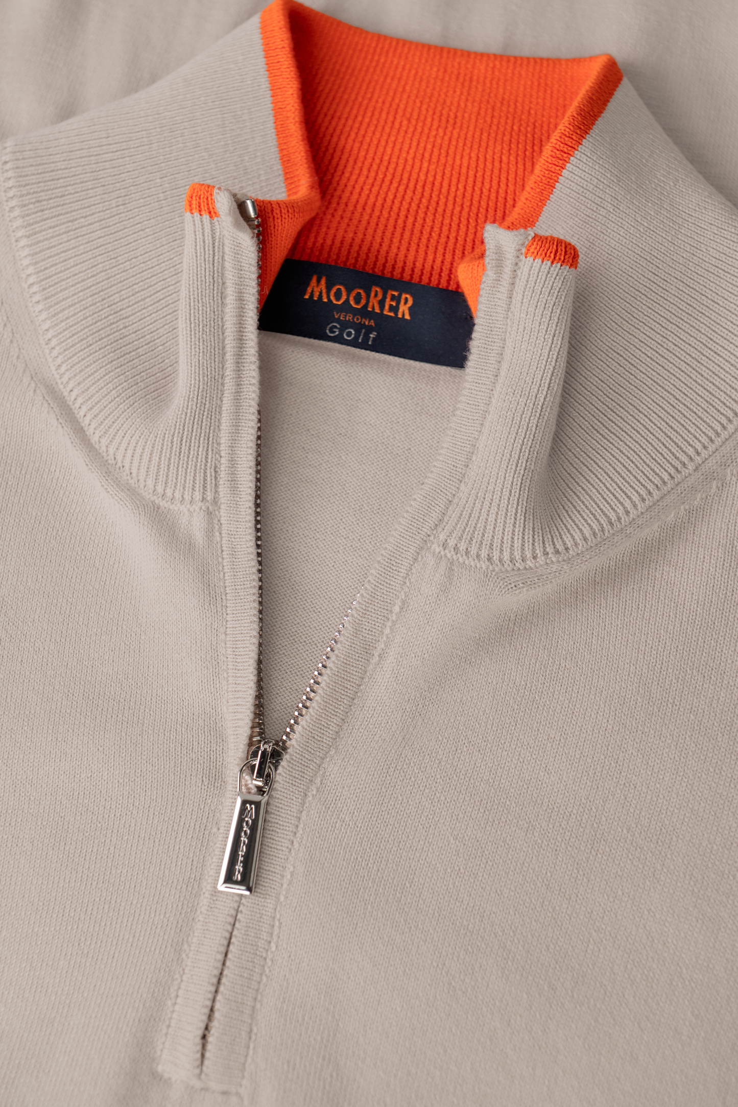 Half-zip trui van zijde en katoen | FULL_WIDTH | Beige