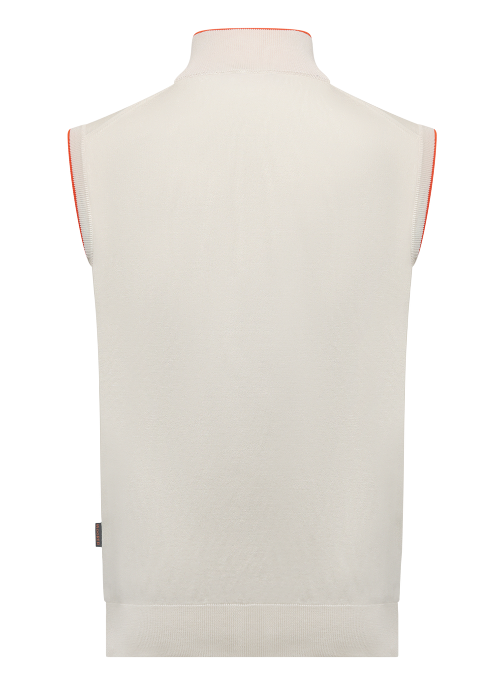 Half-zip slipover van katoen en zijde | Wit