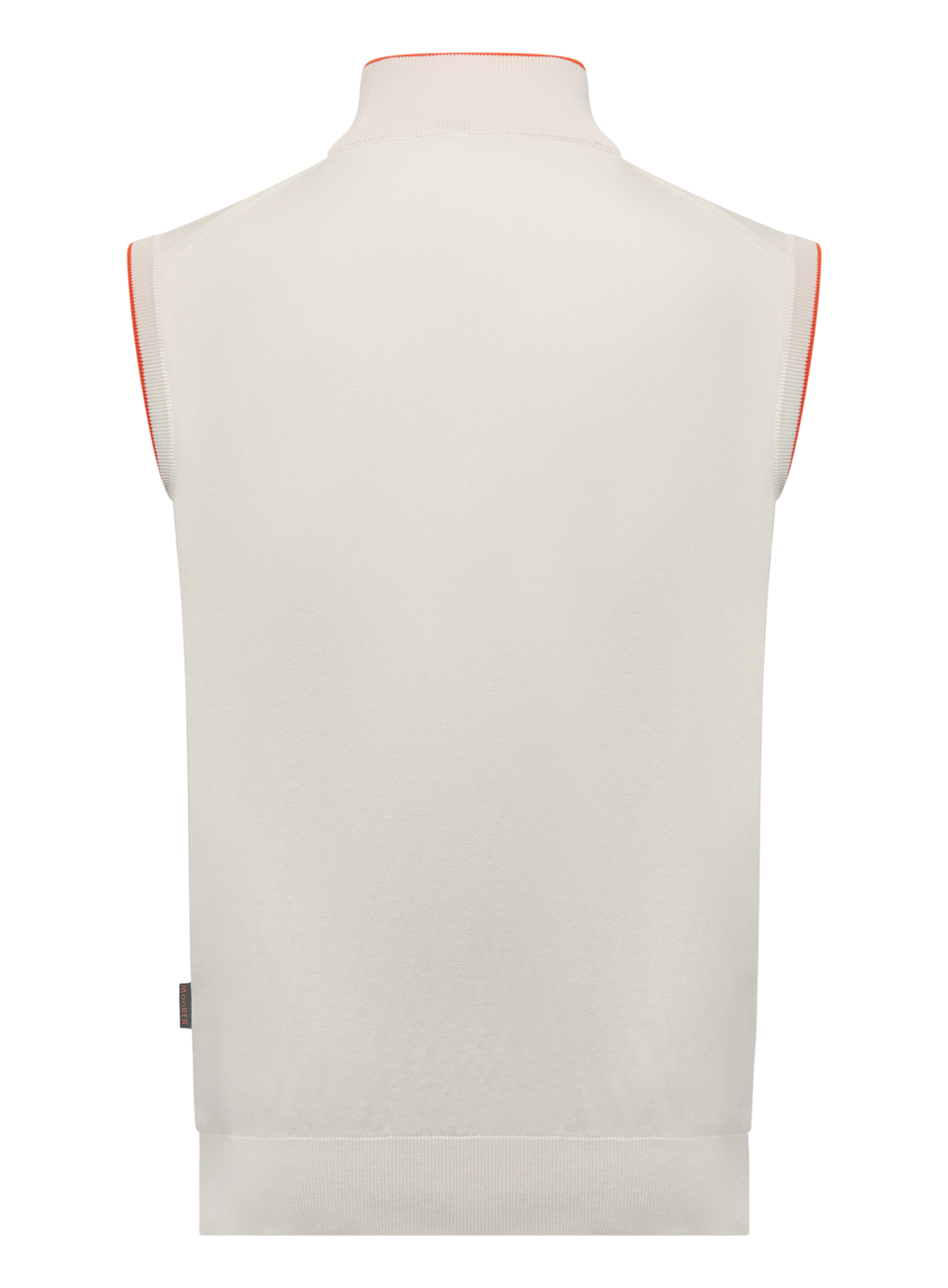 Half-zip slipover van katoen en zijde | Wit