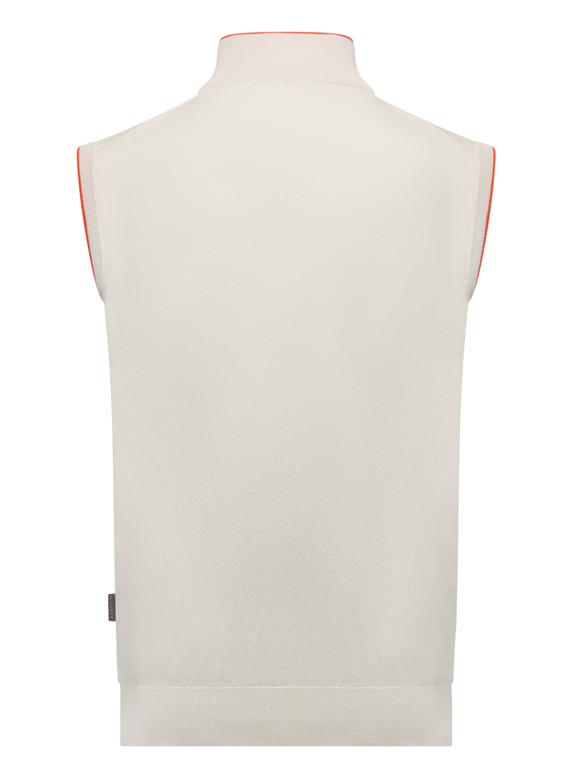 Half-zip slipover van katoen en zijde | Wit