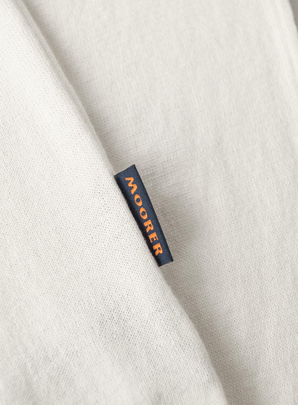 Half-zip slipover van katoen en zijde | Wit