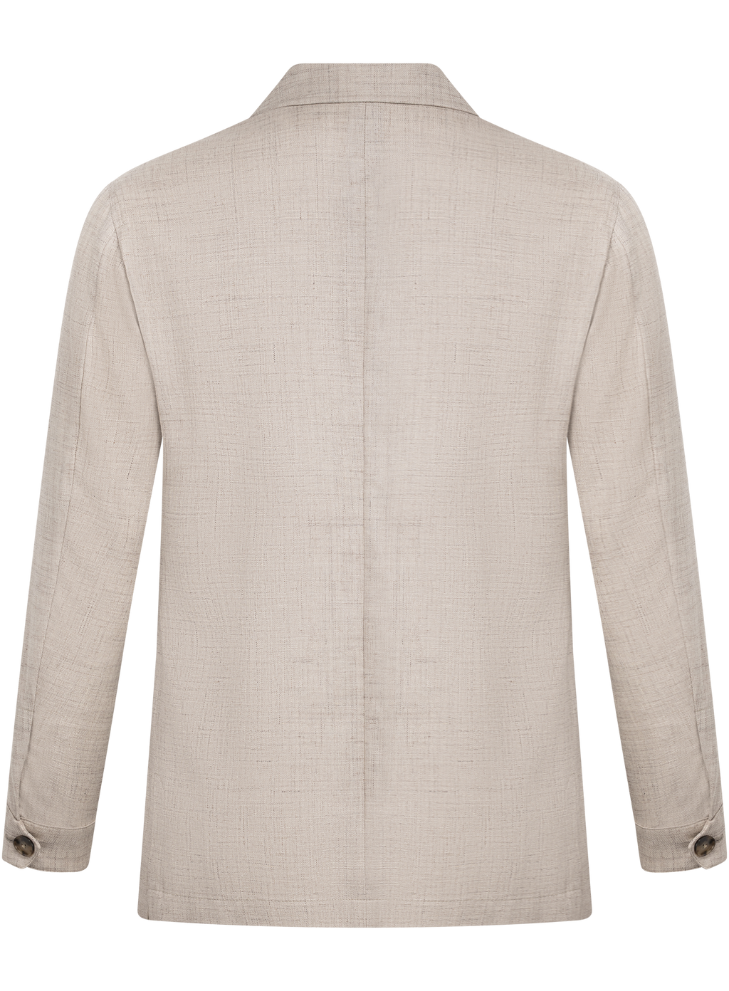 Shirt jacket van wol, zijde en linnen | Beige Melee