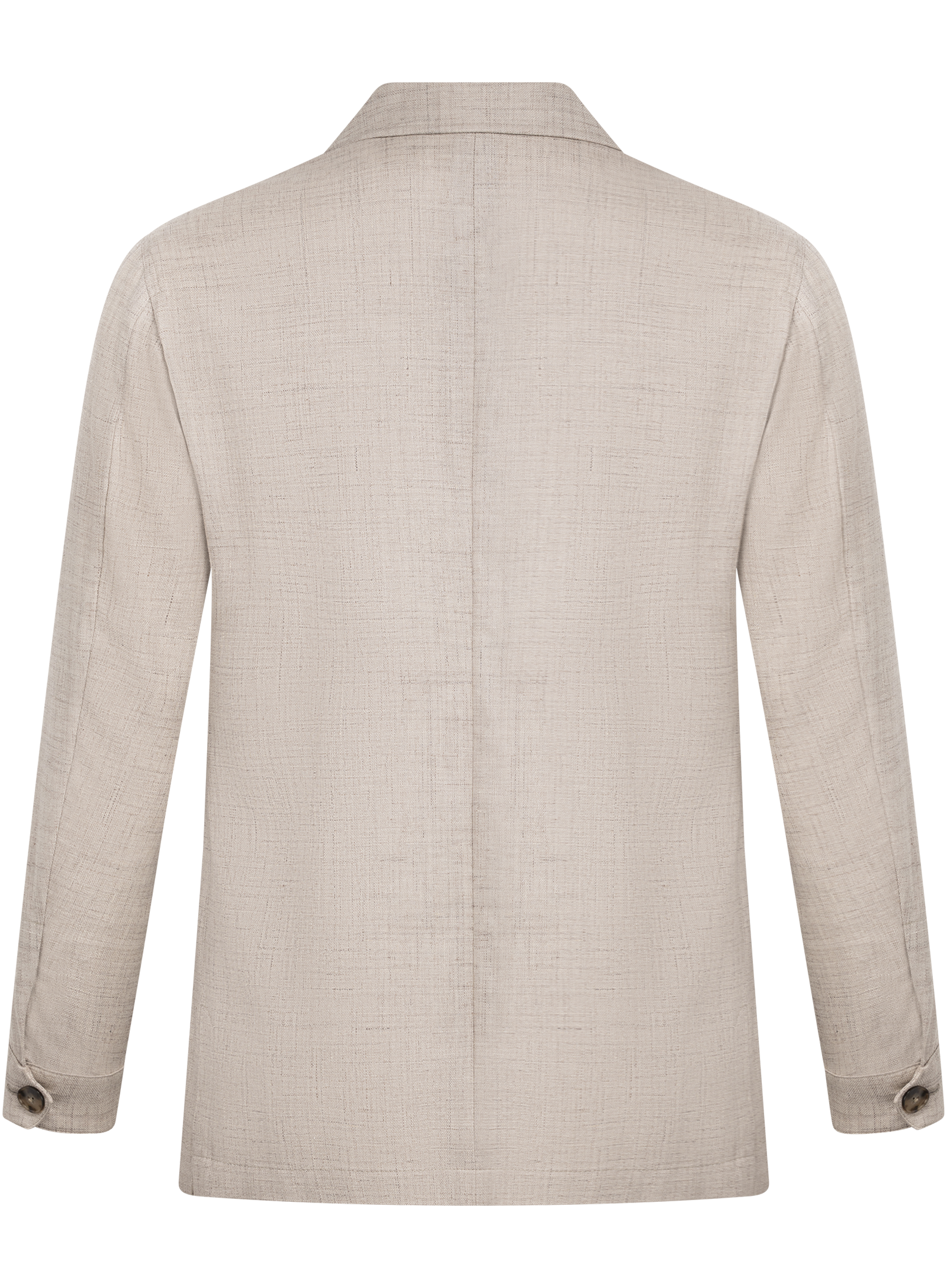 Shirt jacket van wol, zijde en linnen | Beige Melee