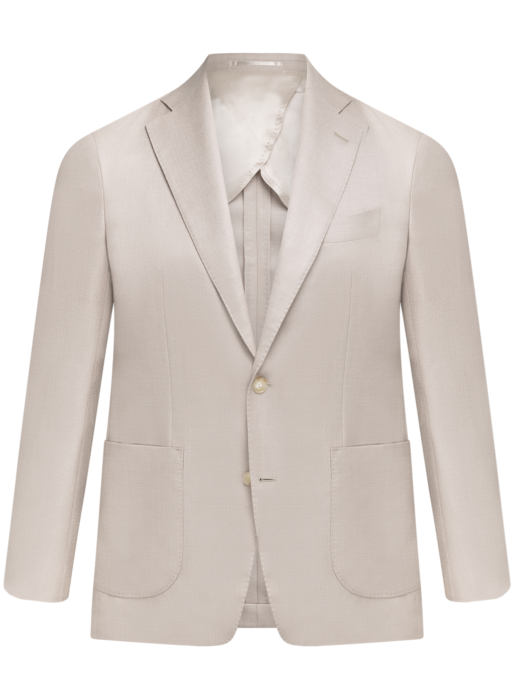Colbert van wol, zijde en linnen | Beige
