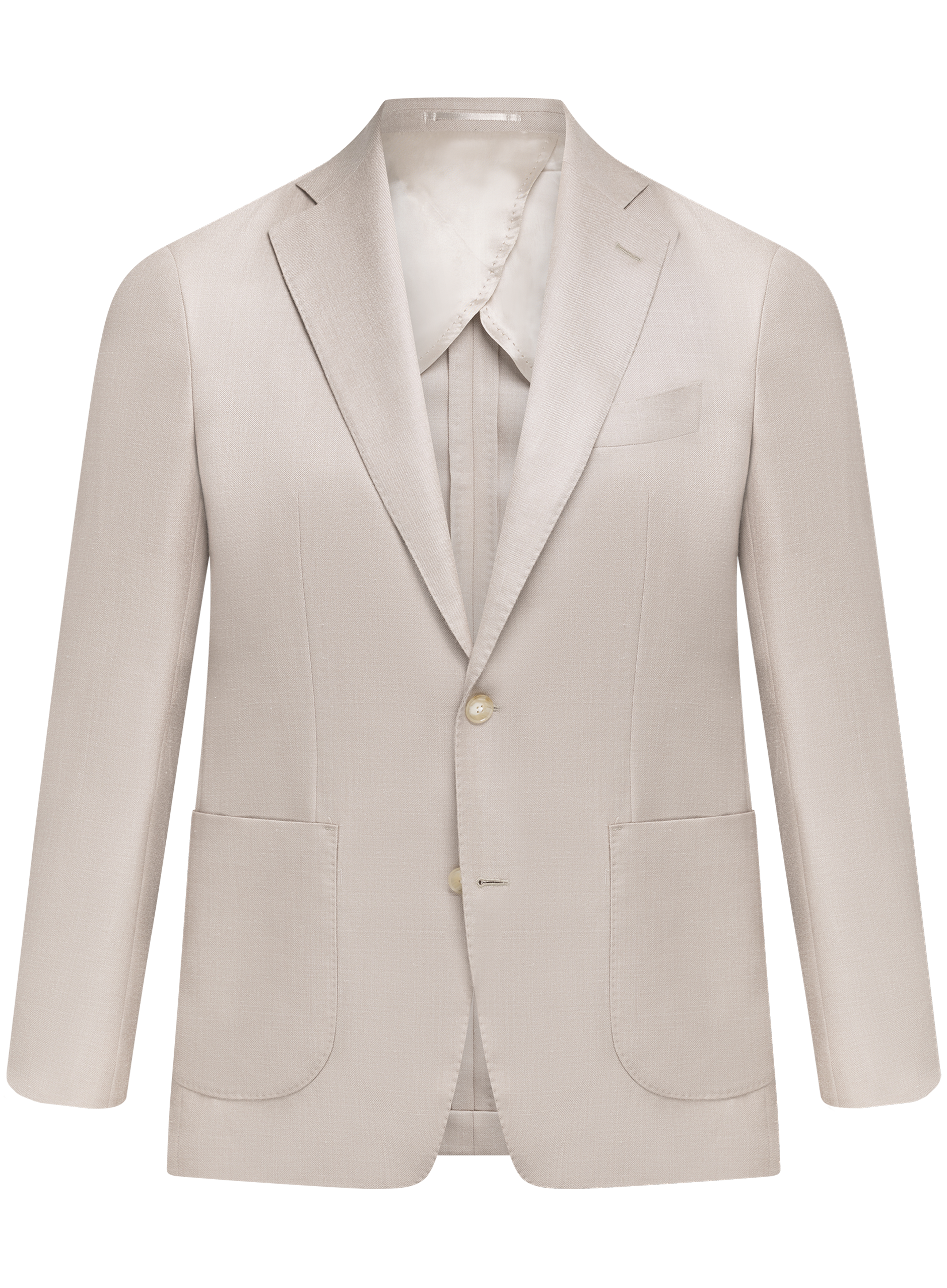Colbert van wol, zijde en linnen | Beige