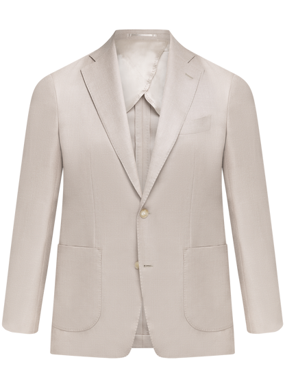 Jasje van wol, zijde en linnen | Beige
