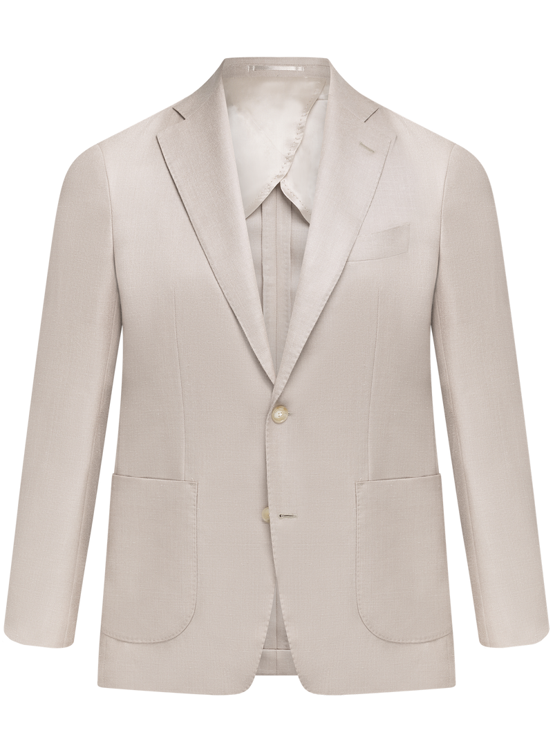 Jacke aus Wolle, Seide und Leinen