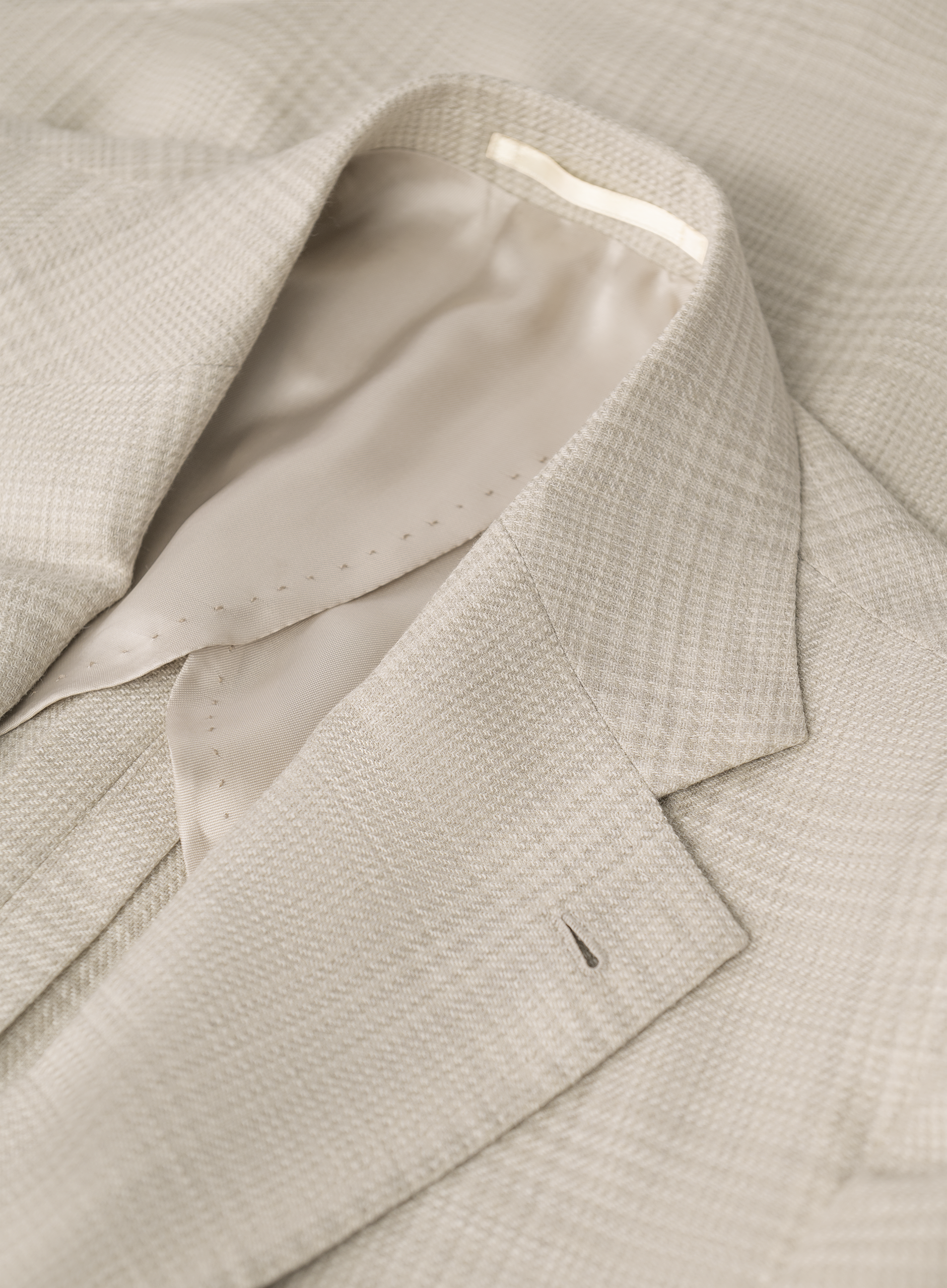 Jasje van wol, zijde en linnen | TAUPE BEIGE