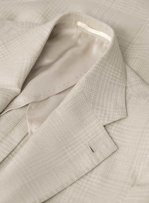 Jasje van wol, zijde en linnen | TAUPE BEIGE