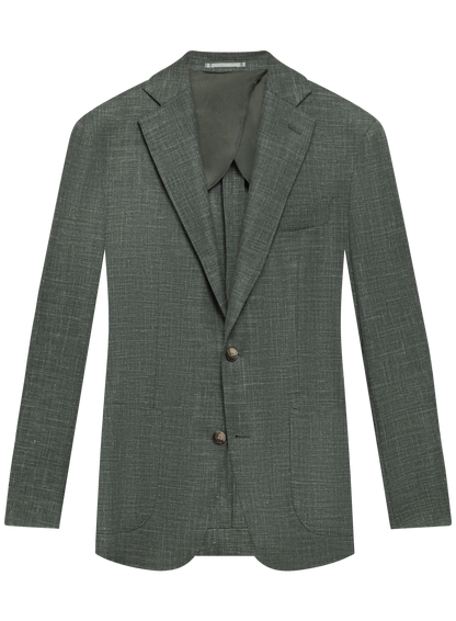 Jasje van wol, zijde en linnen | Groen