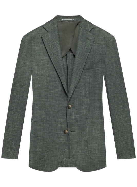 Jasje van wol, zijde en linnen | Groen