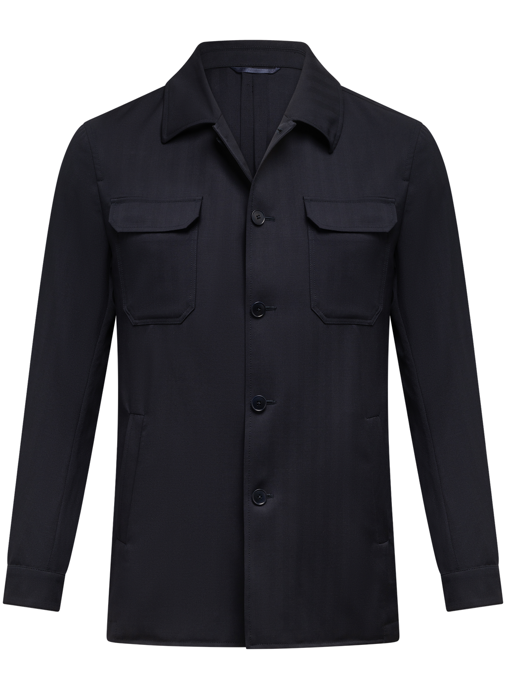 Pak van wol met shirt jacket | BLUE NAVY