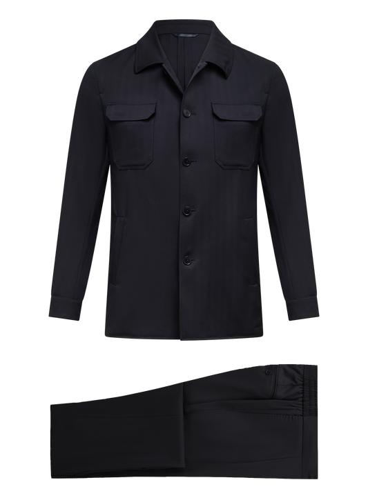 Pak met shirt jacket | BLUE NAVY