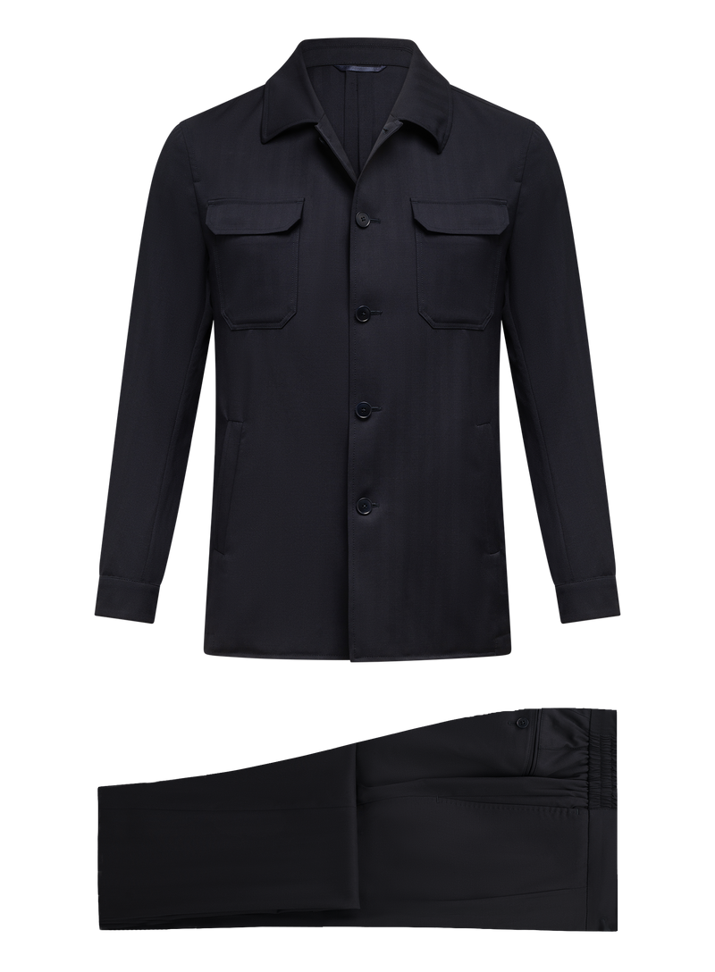 Suit with shirt jacket