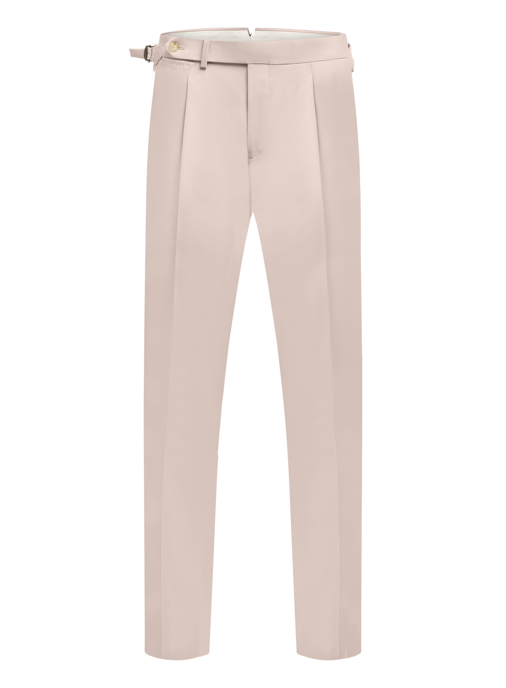 Bandplooi pantalon van wol | Beige