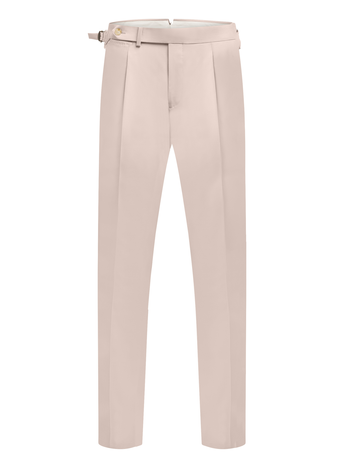 Bandplooi pantalon van wol | Beige