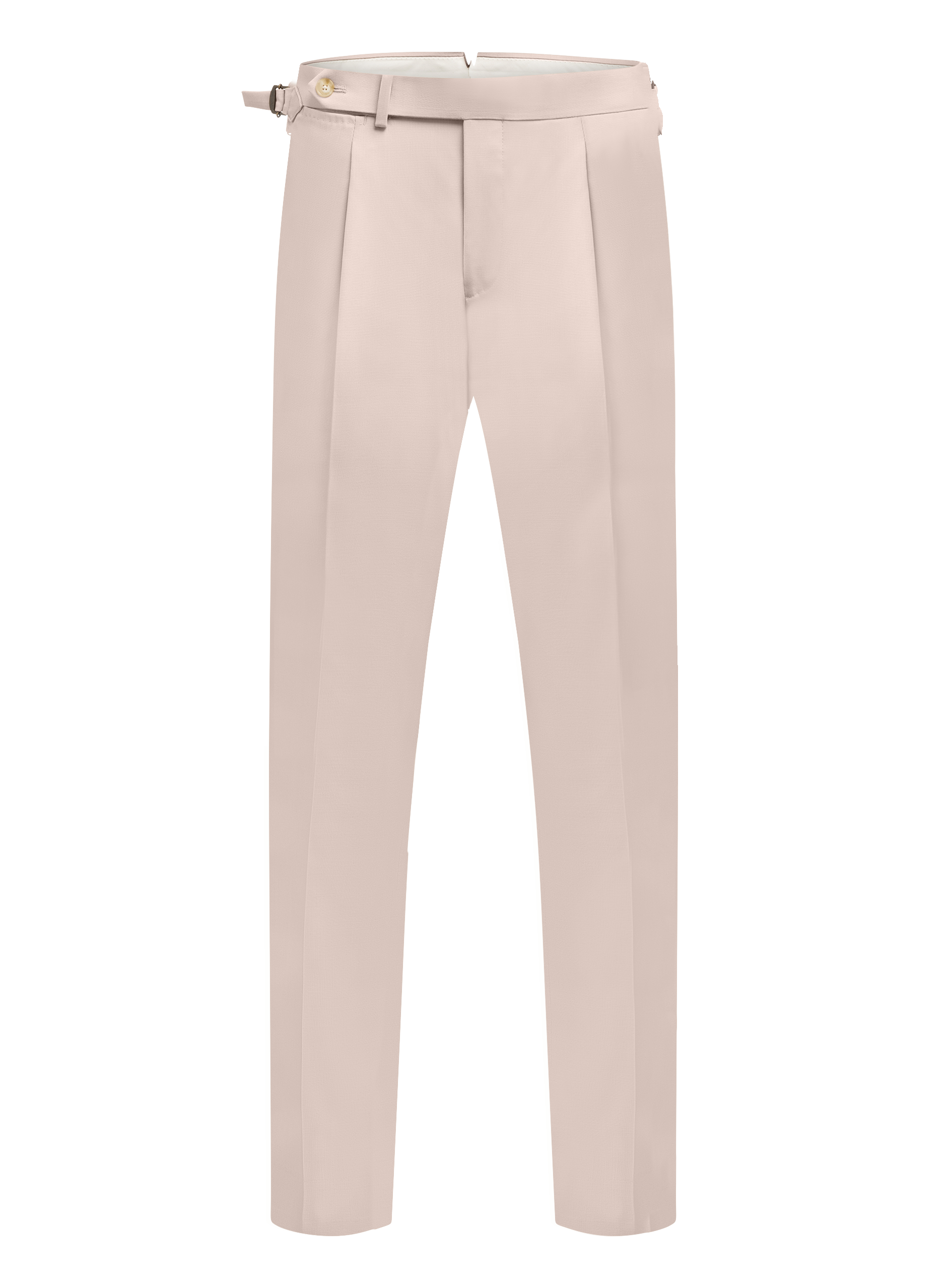 Bandplooi pantalon van wol | Beige