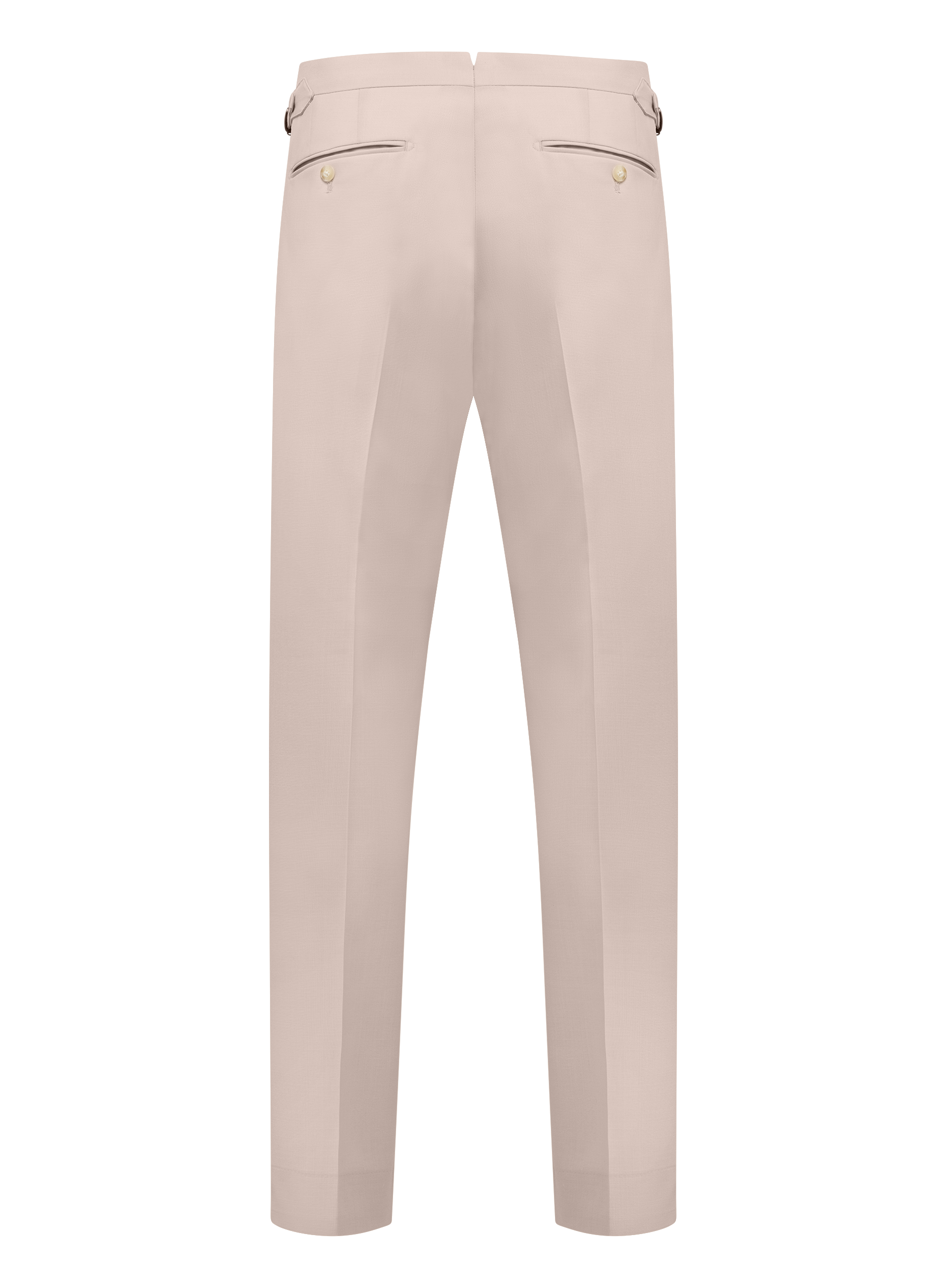 Bandplooi pantalon van wol | Beige