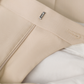 Bandplooi pantalon van wol | Beige