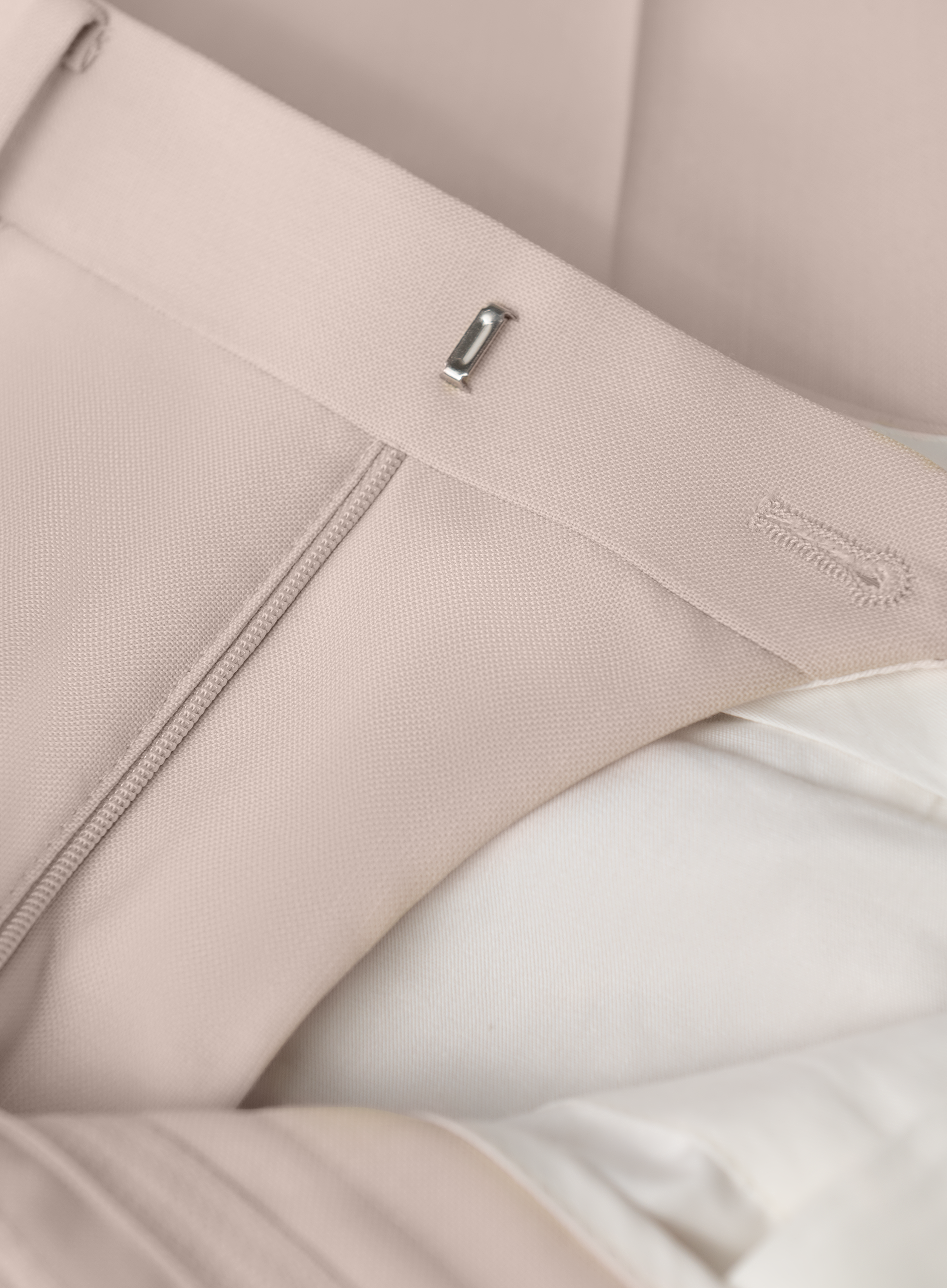 Bandplooi pantalon van wol | FULL_WIDTH | Beige