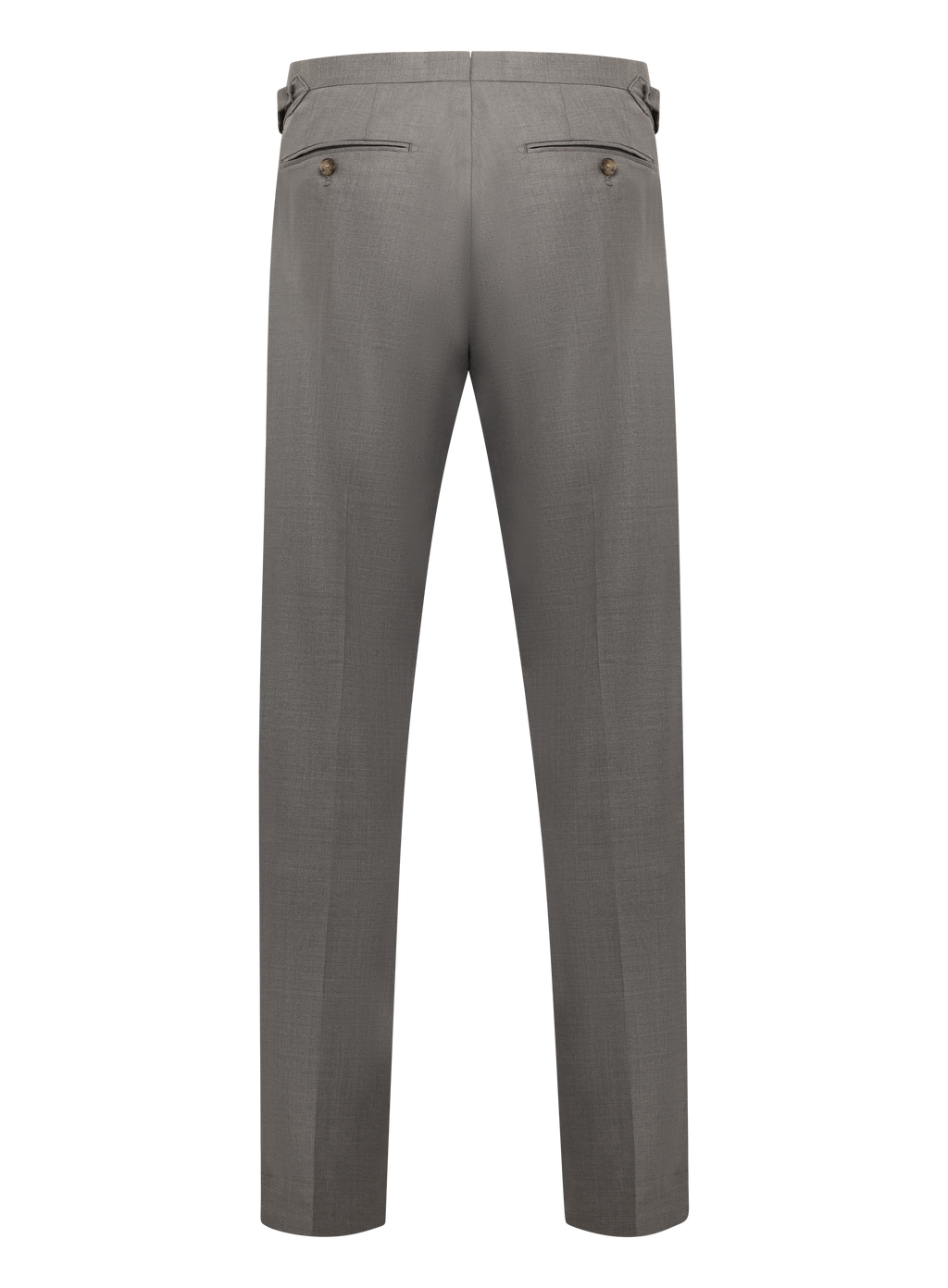 Bandplooi pantalon van wol en zijde | Grijs