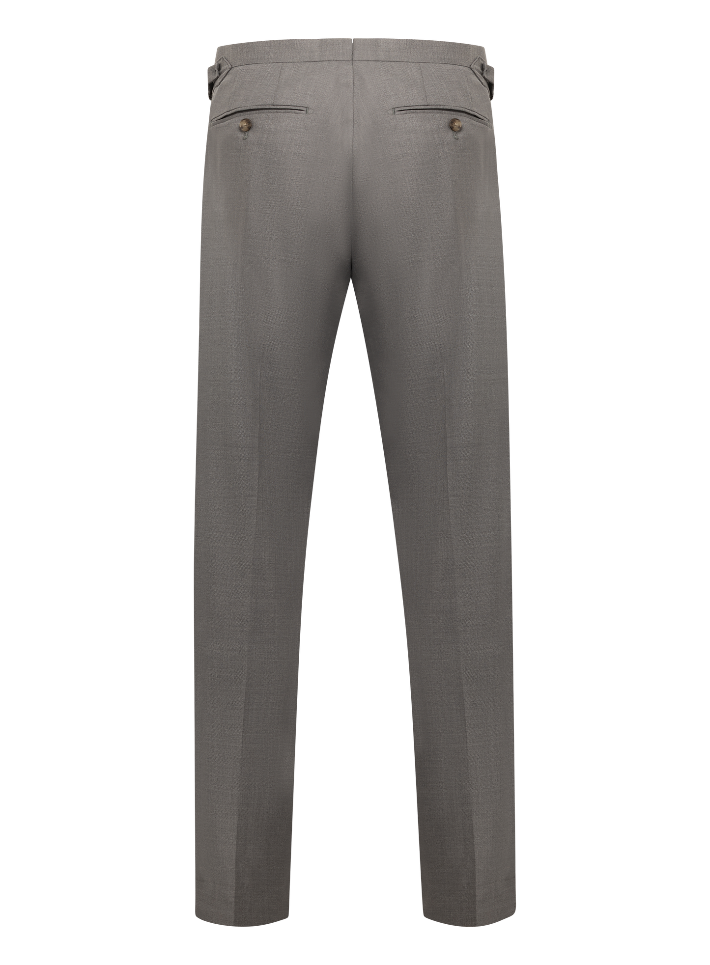 Bandplooi pantalon van wol en zijde | Grijs