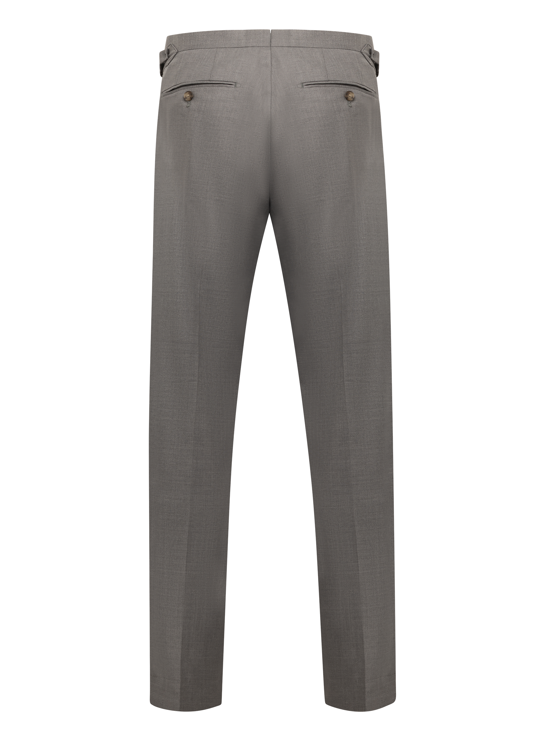 Bandplooi pantalon van wol en zijde | Grijs