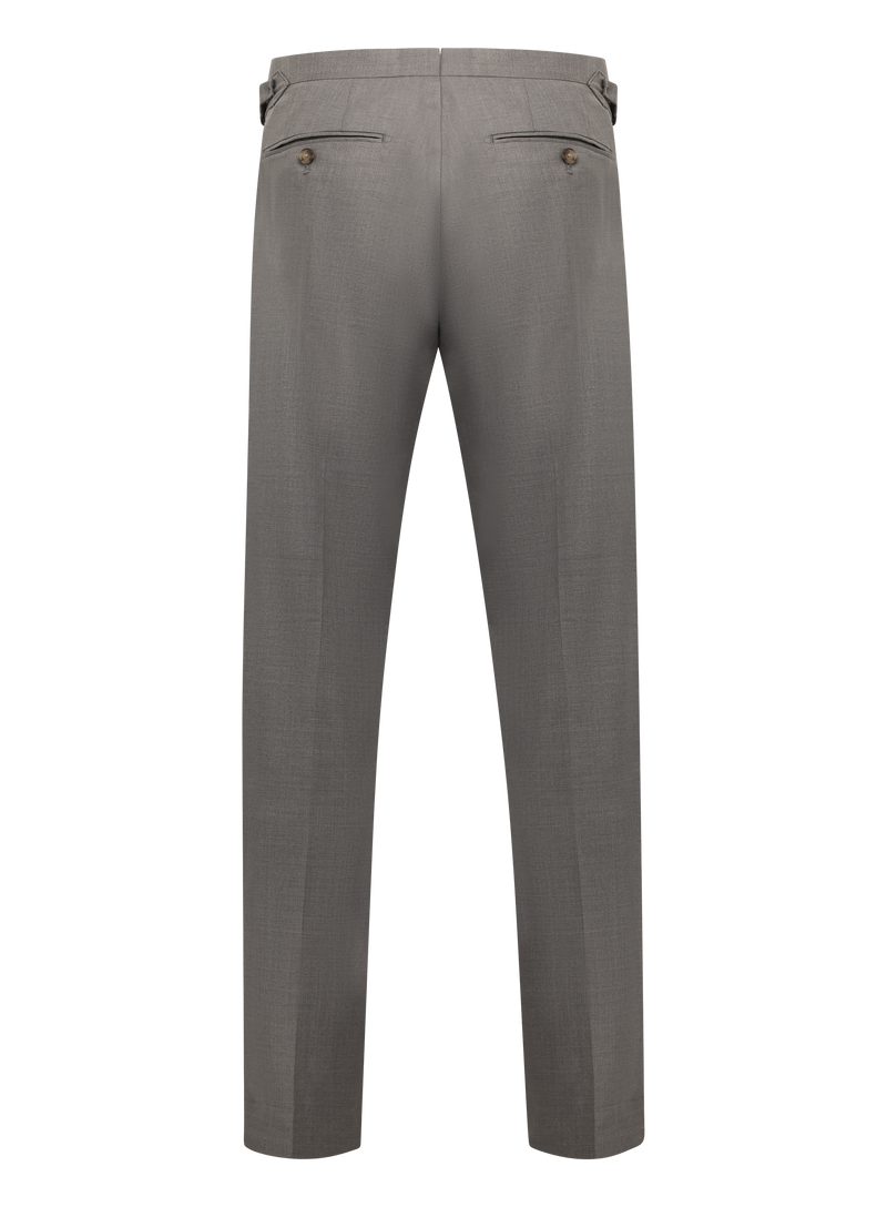 Pleated trousers in wool and silk