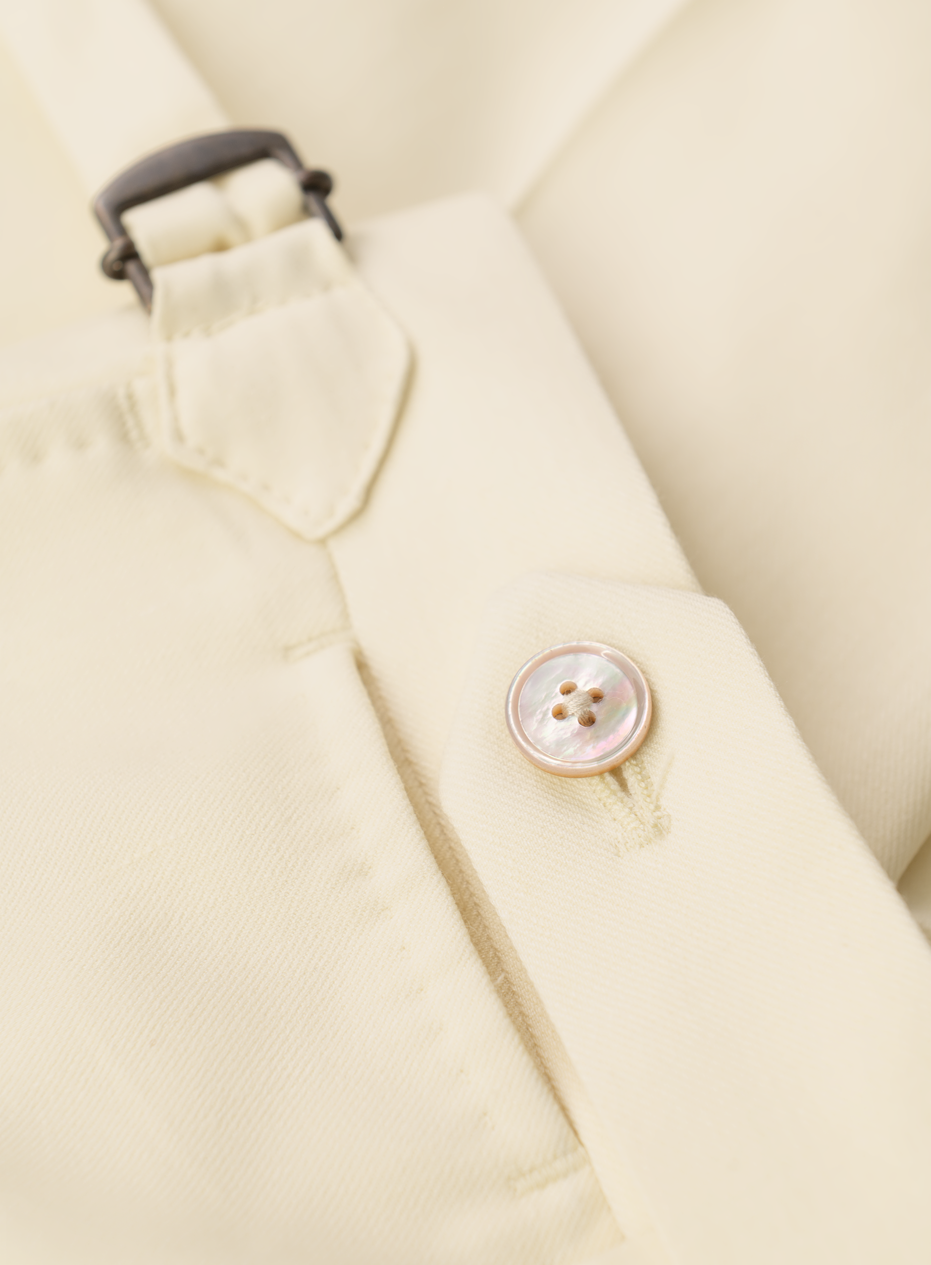 Pantalon van wol, zijde en linnen | ROOM-WIT