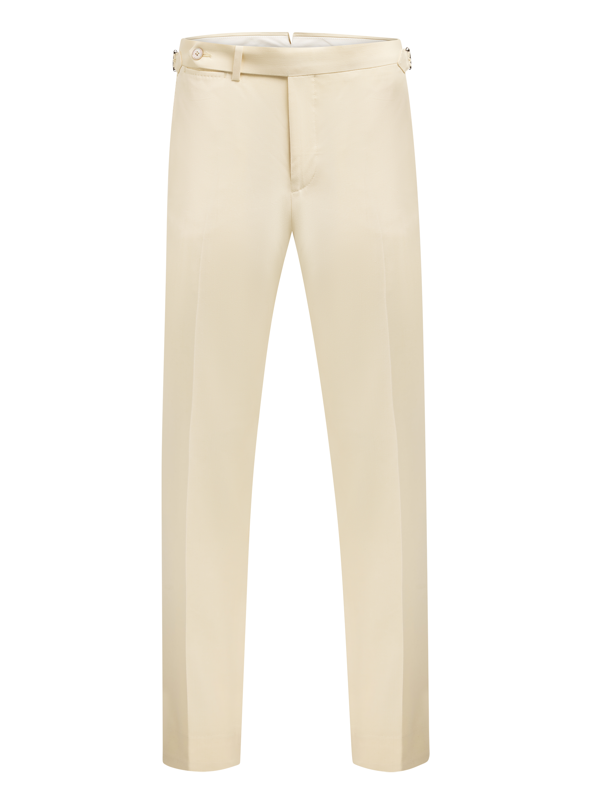 Pantalon van wol, zijde en linnen | ROOM-WIT