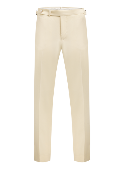 Pantalon van wol, zijde en linnen | ROOM-WIT