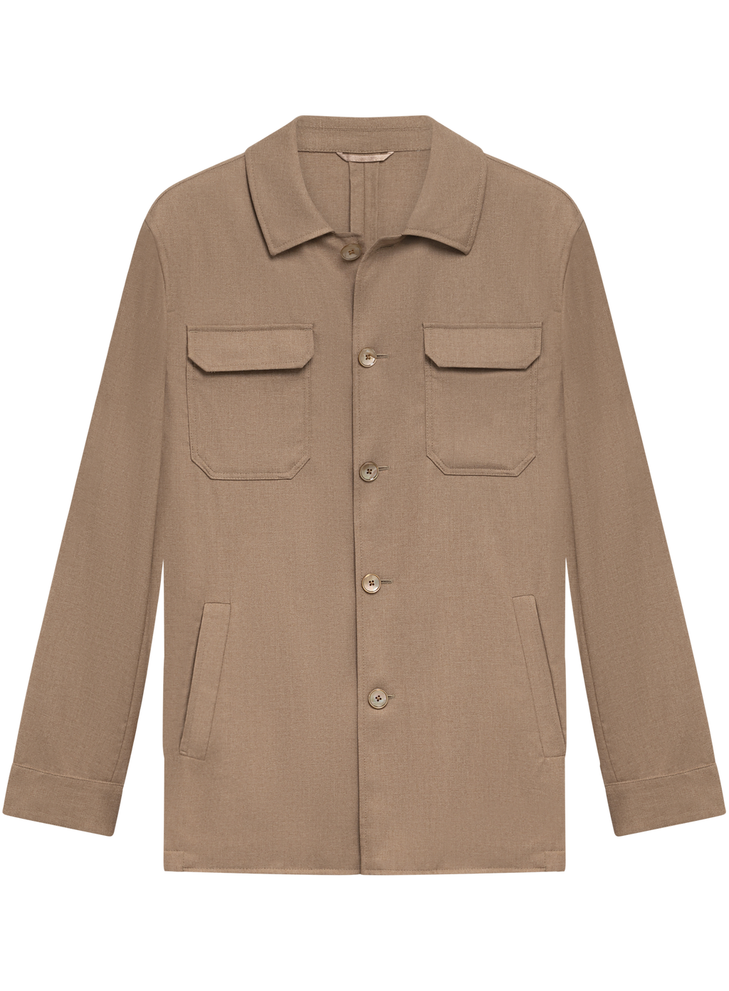 Pak met shirt jacket | Licht Bruin