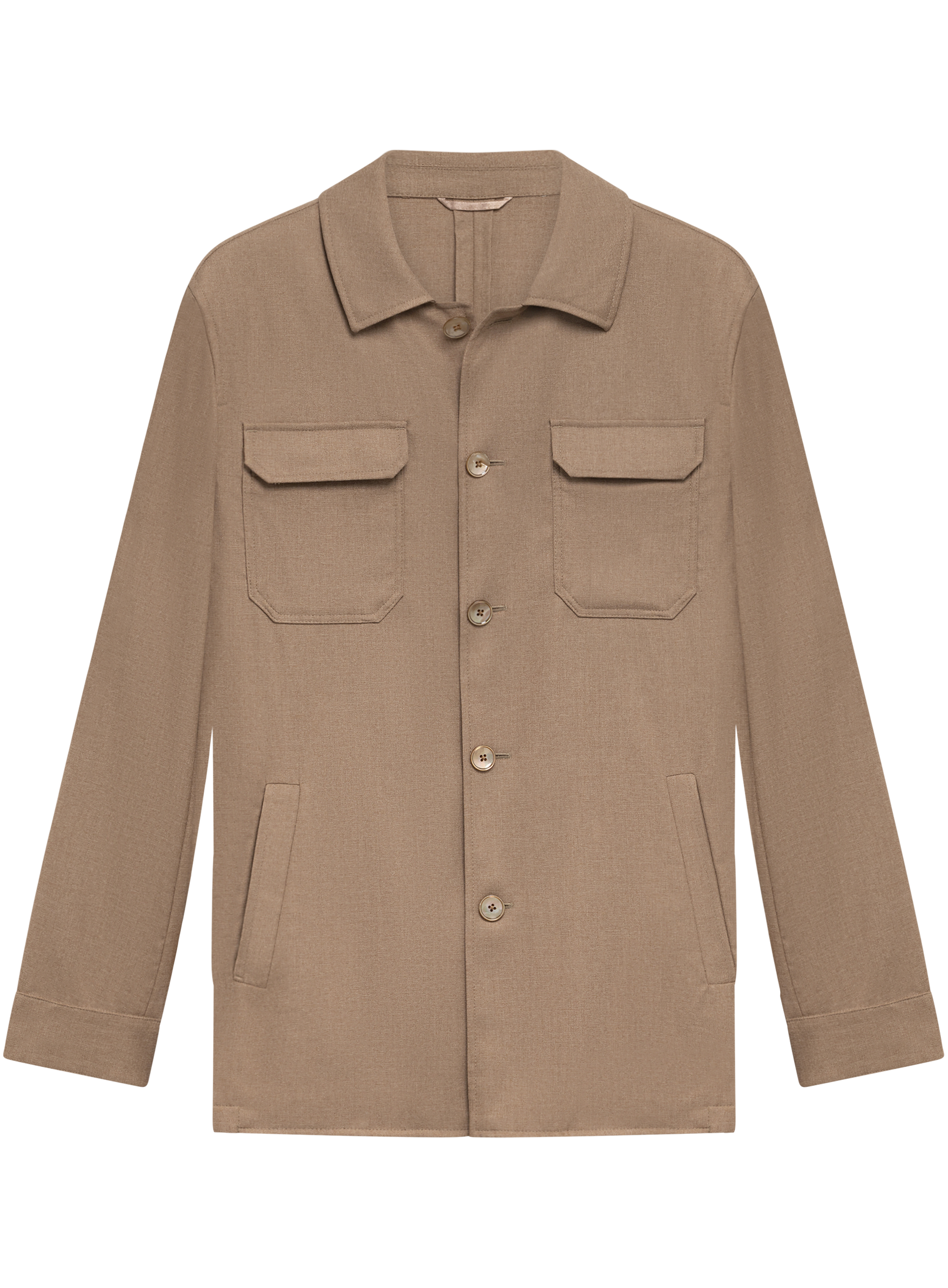 Pak met shirt jacket | Licht Bruin