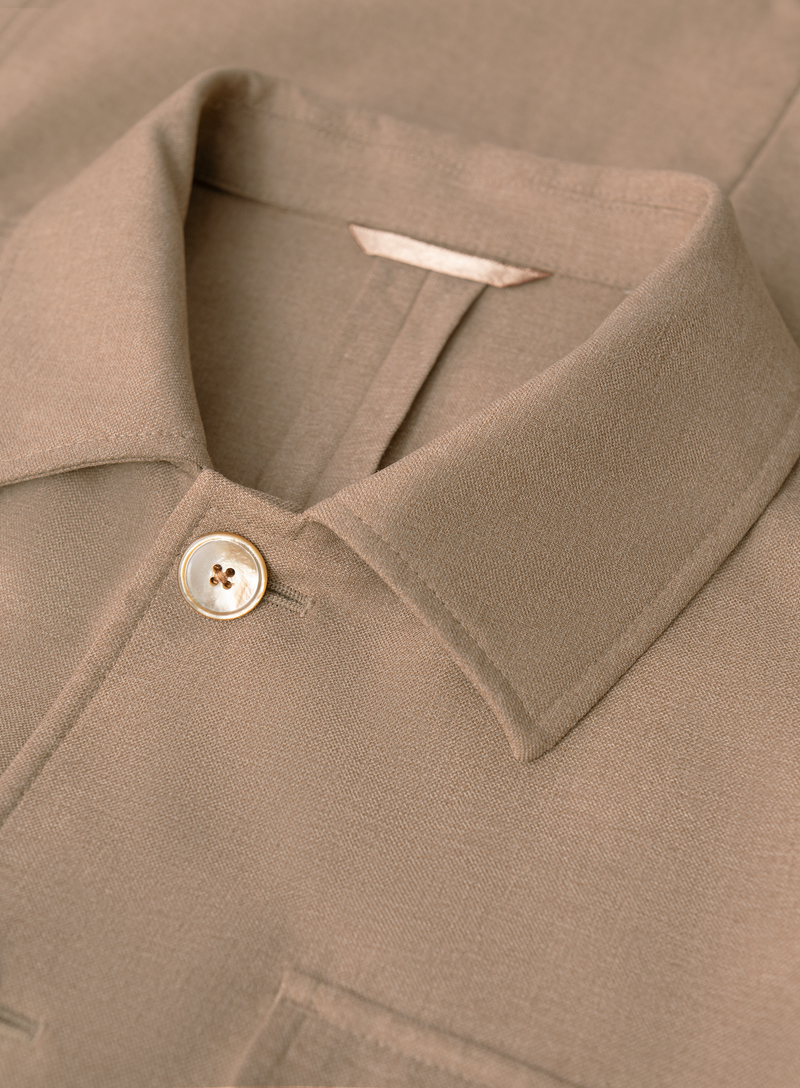 Pak met shirt jacket | FULL_WIDTH | Licht Bruin